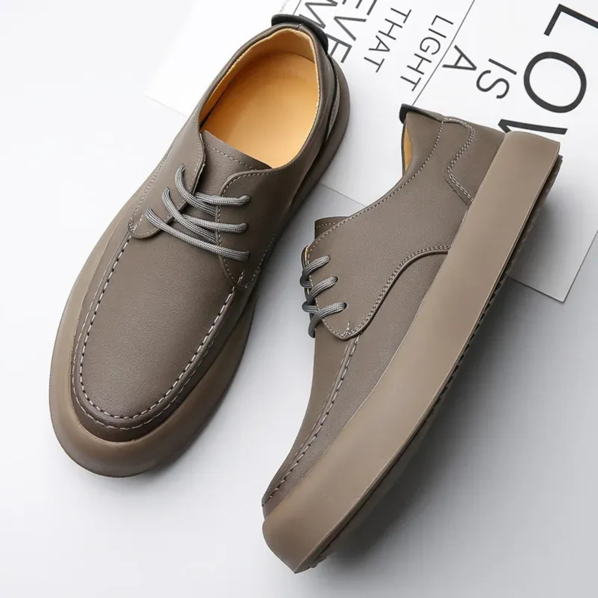 Men's Leather Smart Casual Sneakers
