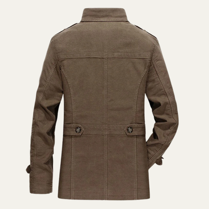 Men's Wool Coat Double Breasted Plaid Lining