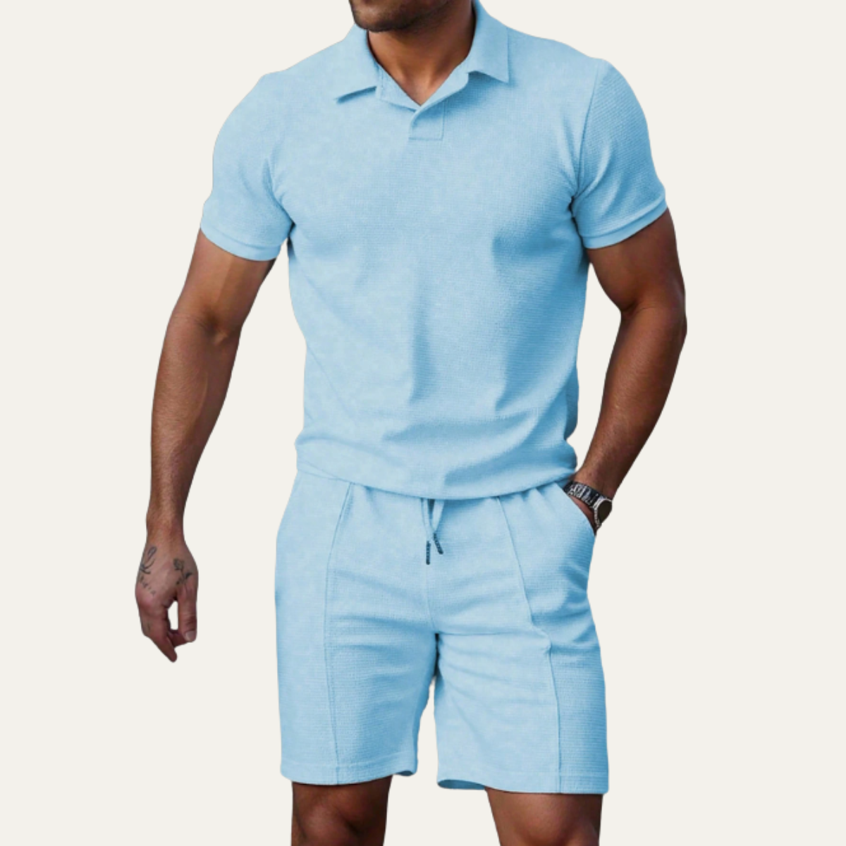 Men's Trendy Shirt And Shorts Set