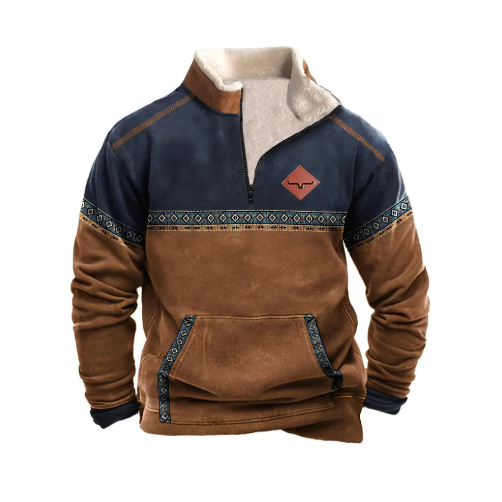 Men's Warm Crew Neck Sweater - VibreMode