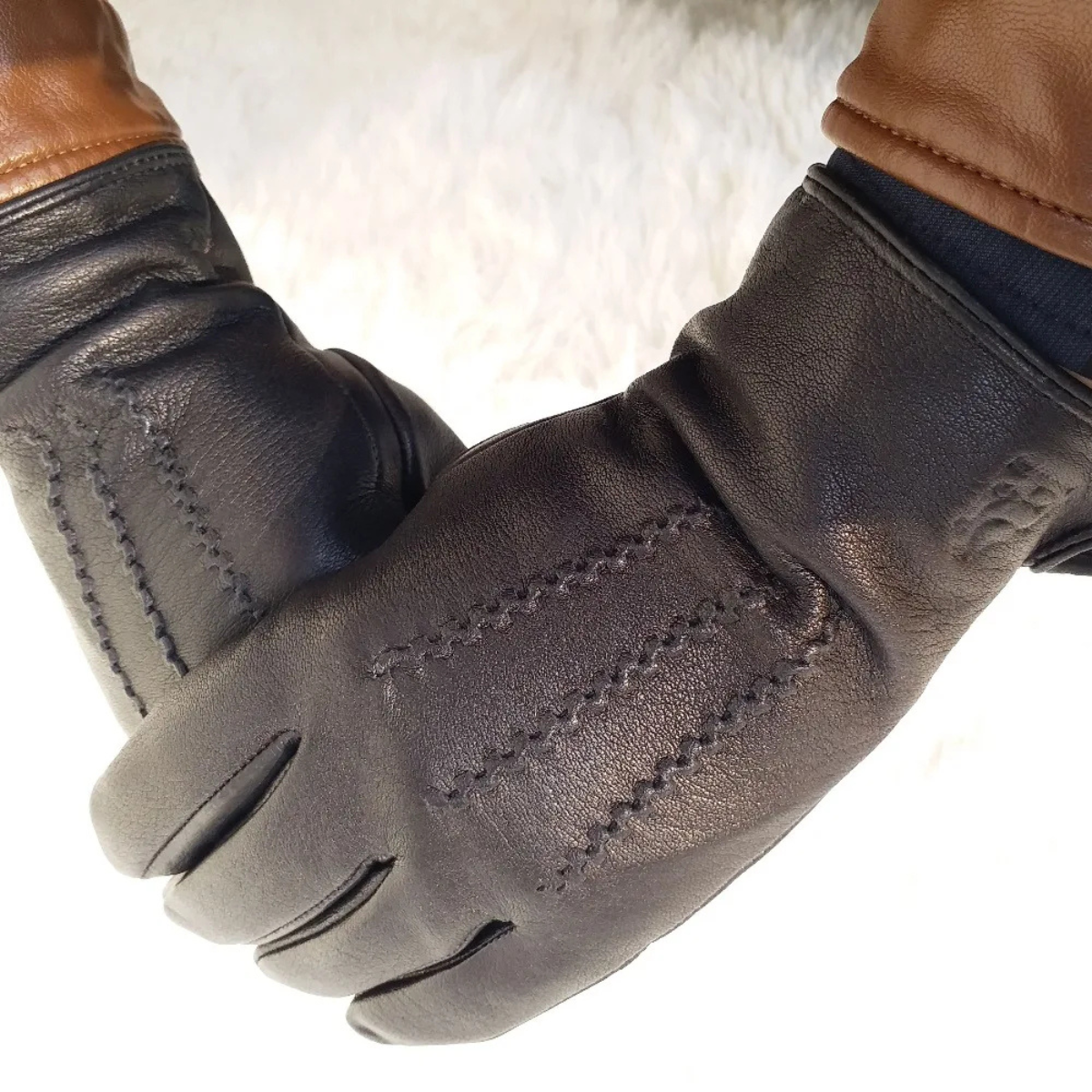 Men's Leather Winter Gloves