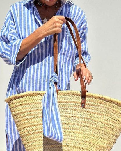 Women's Striped Midi Dress