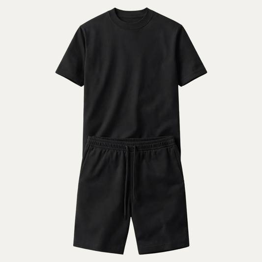 Men's Cotton Casual T Shirt And Shorts Set - VibreMode