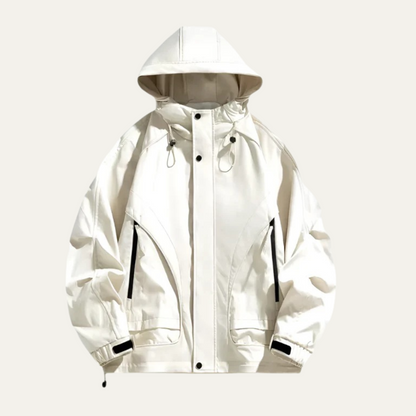 Men's Waterproof Windbreaker Lightweight Hooded Jacket