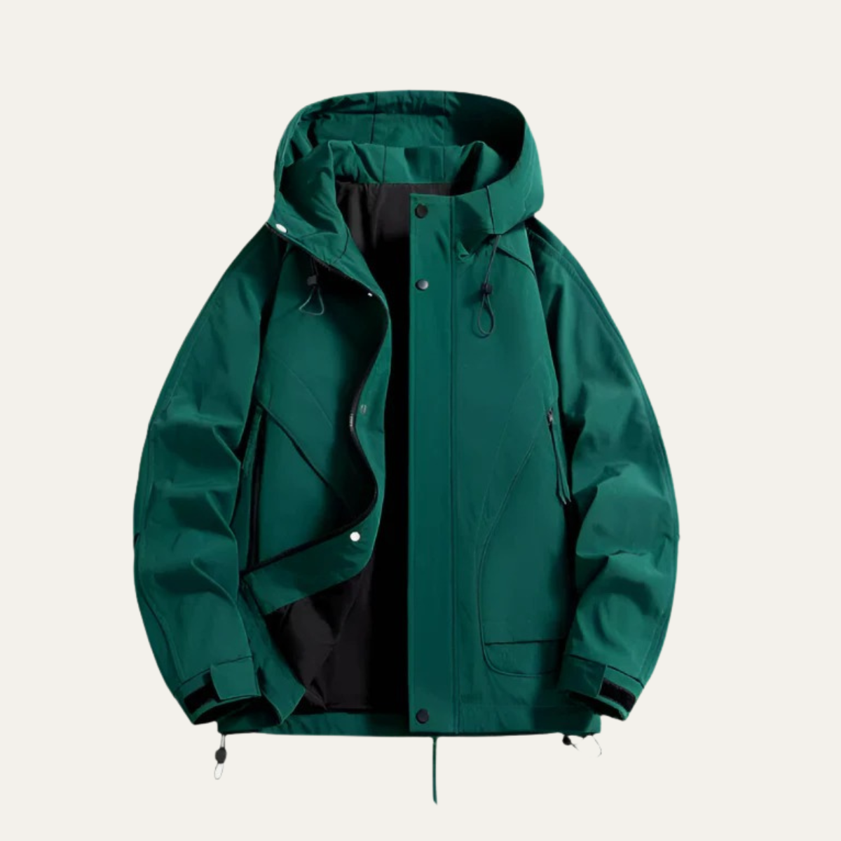 Men's Waterproof Windbreaker Lightweight Hooded Jacket