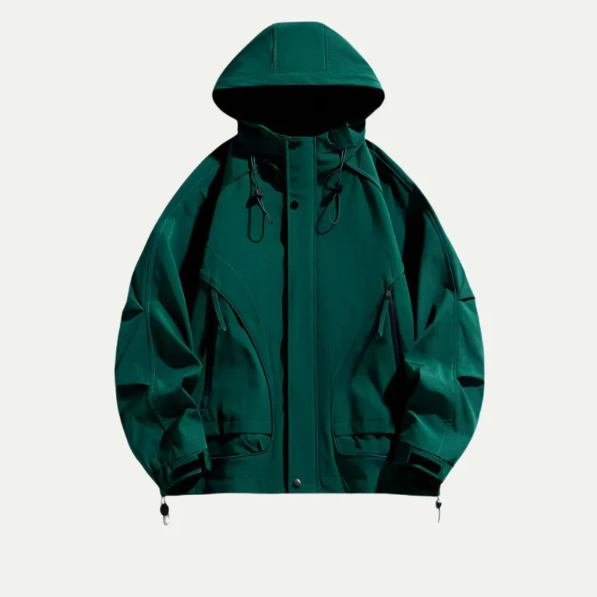 Men's Waterproof Windbreaker Lightweight Hooded Jacket