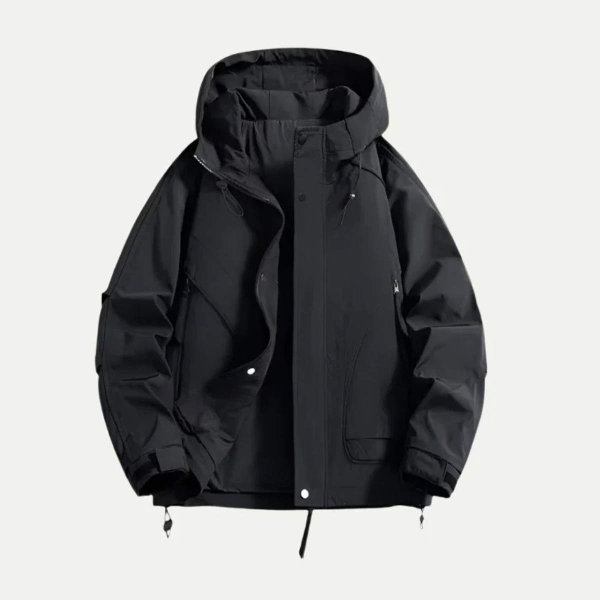Men's Waterproof Windbreaker Lightweight Hooded Jacket