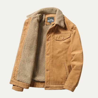 Men's Corduroy Winter Jacket Warm - VibreMode