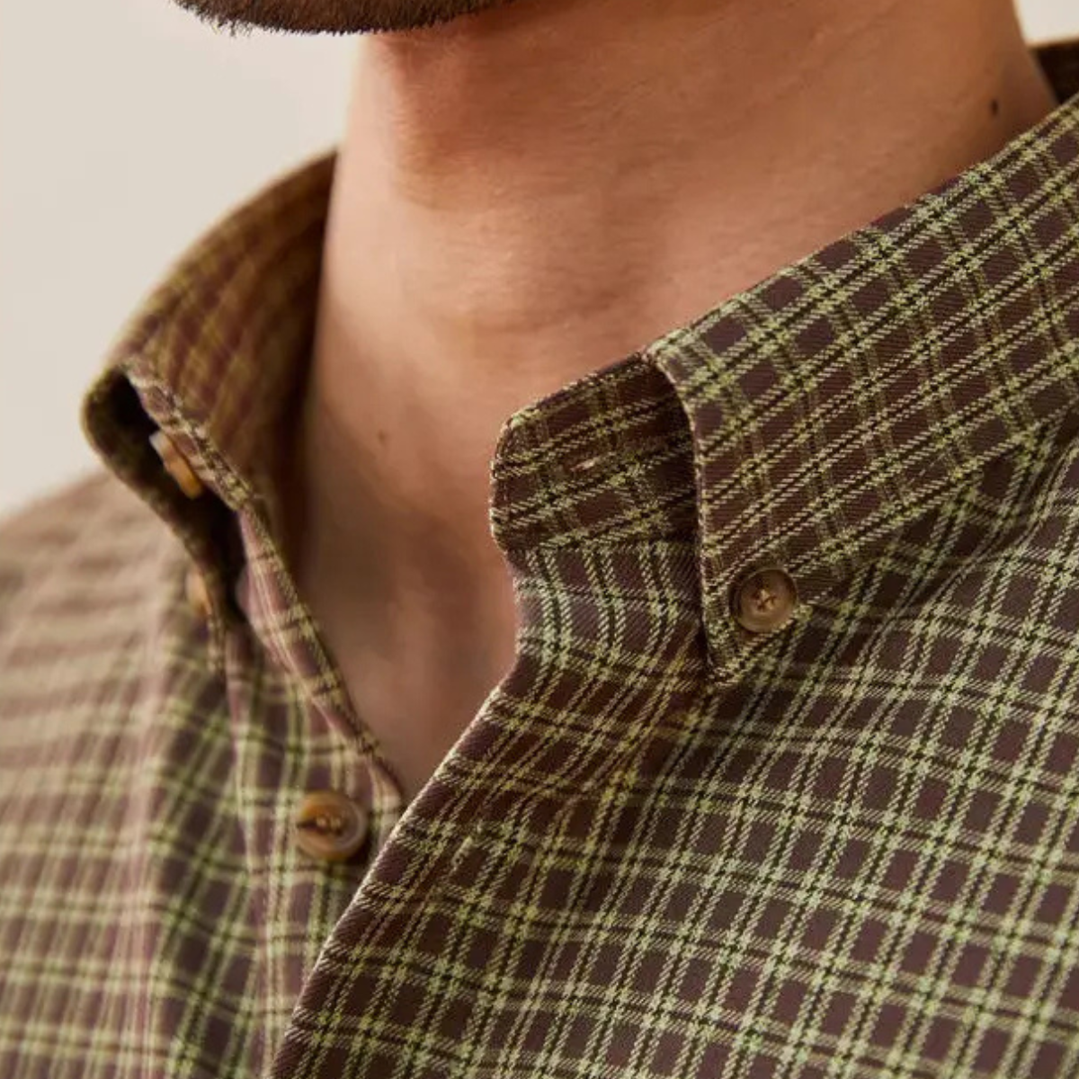 Men's Vintage Checkered Dress Shirt