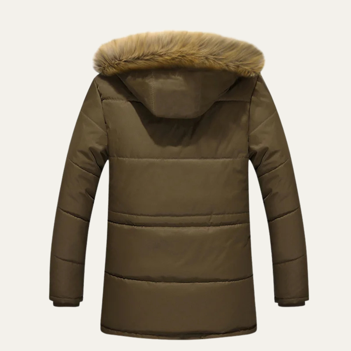 Men's Cotton Padded Winter Coat Fur Hood