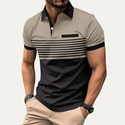 Men's Slim Fit Striped Polo Shirt