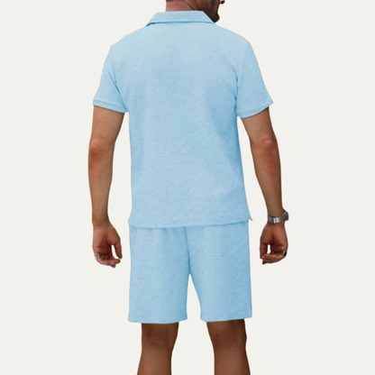 Men's Trendy Shirt And Shorts Set