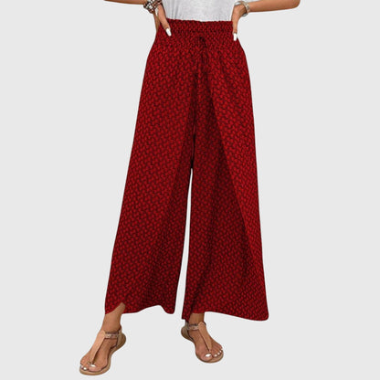Comfortable Elastic Waist Wide Leg Pants