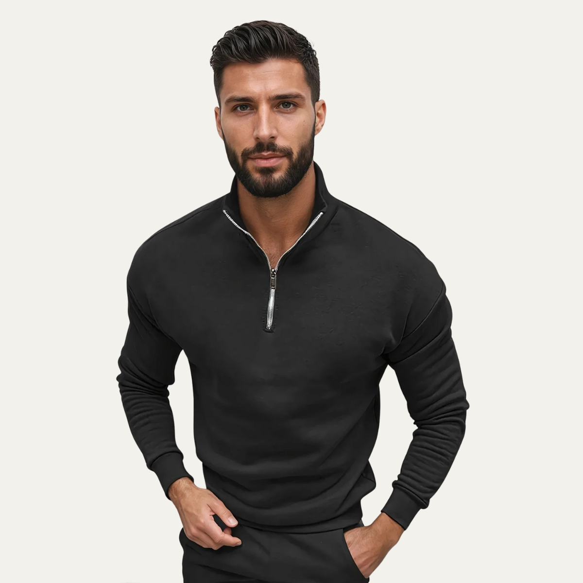San Marino Men's Quarter Zip Sweater Casual