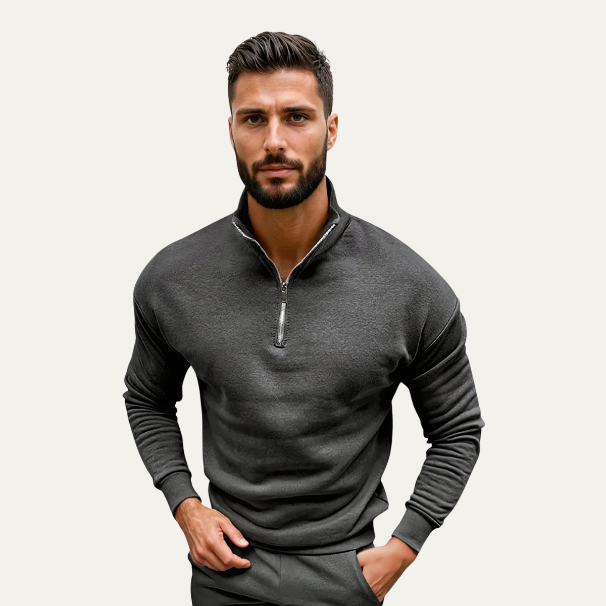 San Marino Men's Quarter Zip Sweater Casual