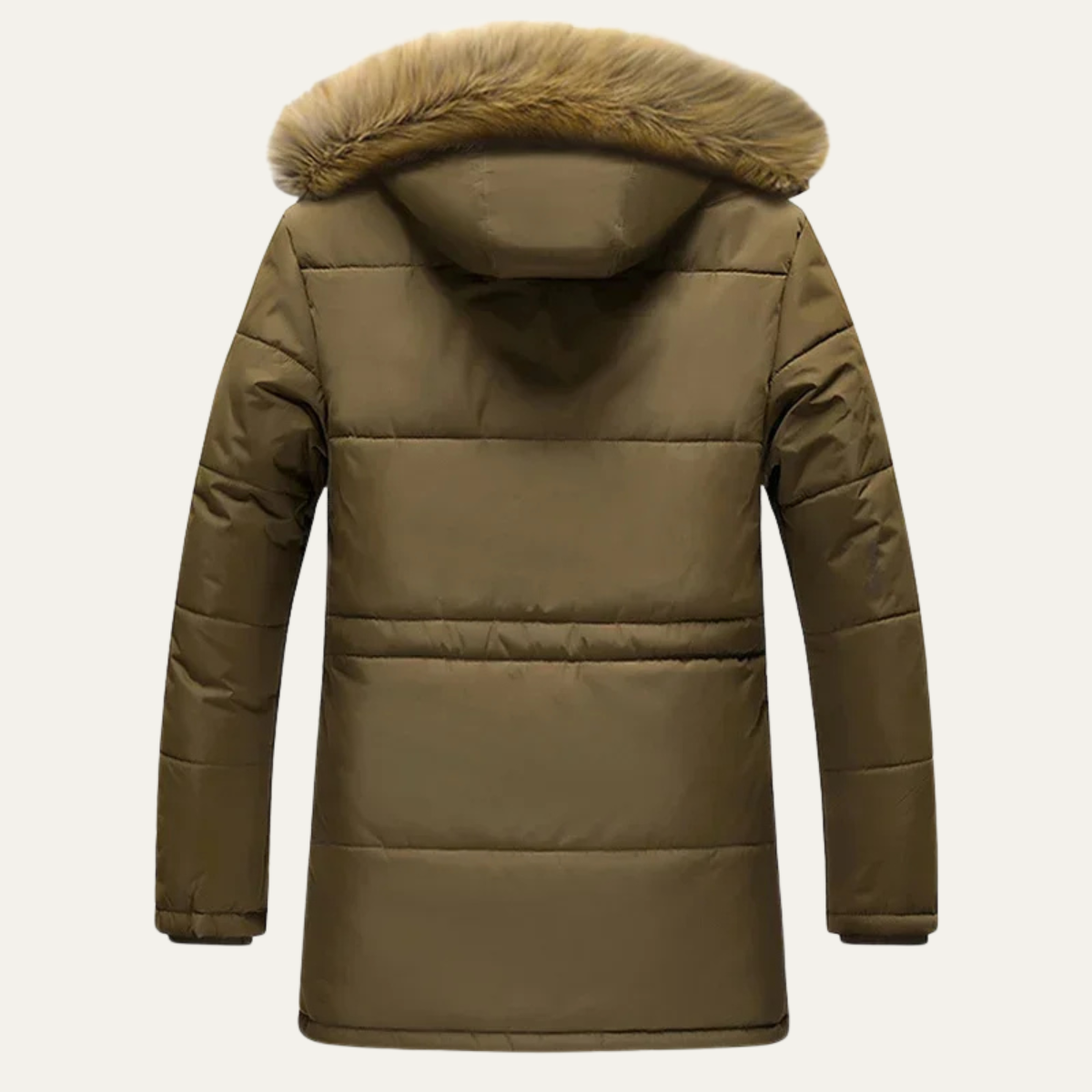 Men's Warm Winter Parka Jacket Fur Hood