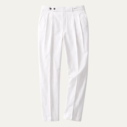 Men's Linen High Waist Dress Pants - VibreMode