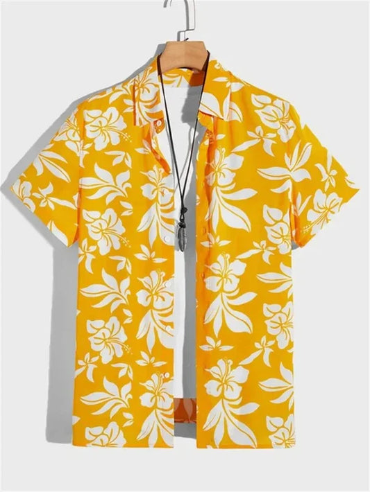 Hawaiian Shirt 3D Flower Print Vibrant Style - VibreMode