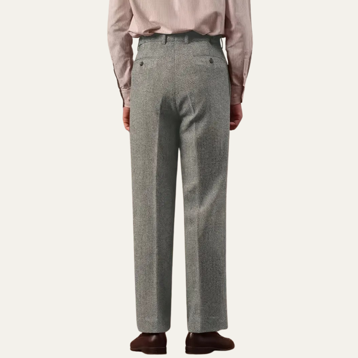 Men's High Waist Pleated Dress Pants