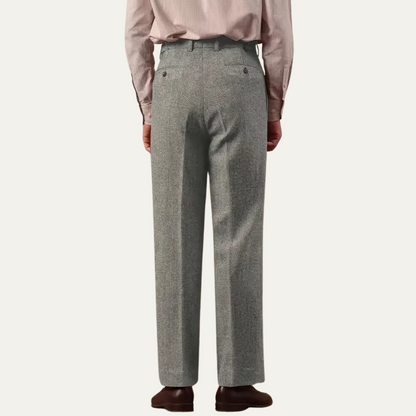 Men's High Waist Pleated Dress Pants