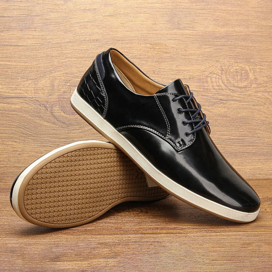 Premium Leather Low Top Shoes - VibreMode