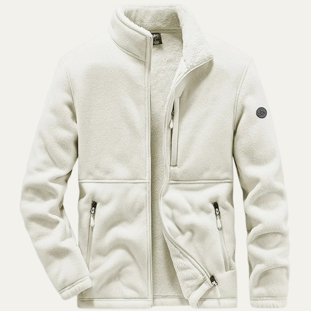 Men's Fleece Zip Jacket With Pockets - VibreMode