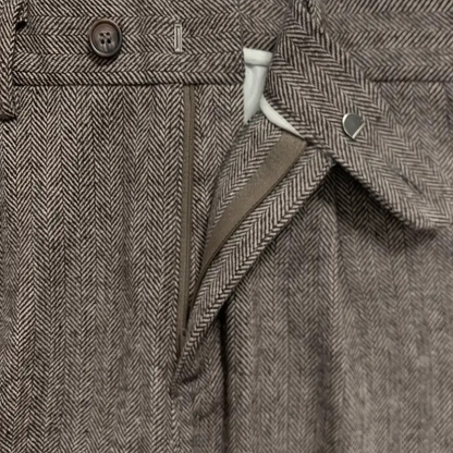 Men's High Waist Pleated Dress Pants