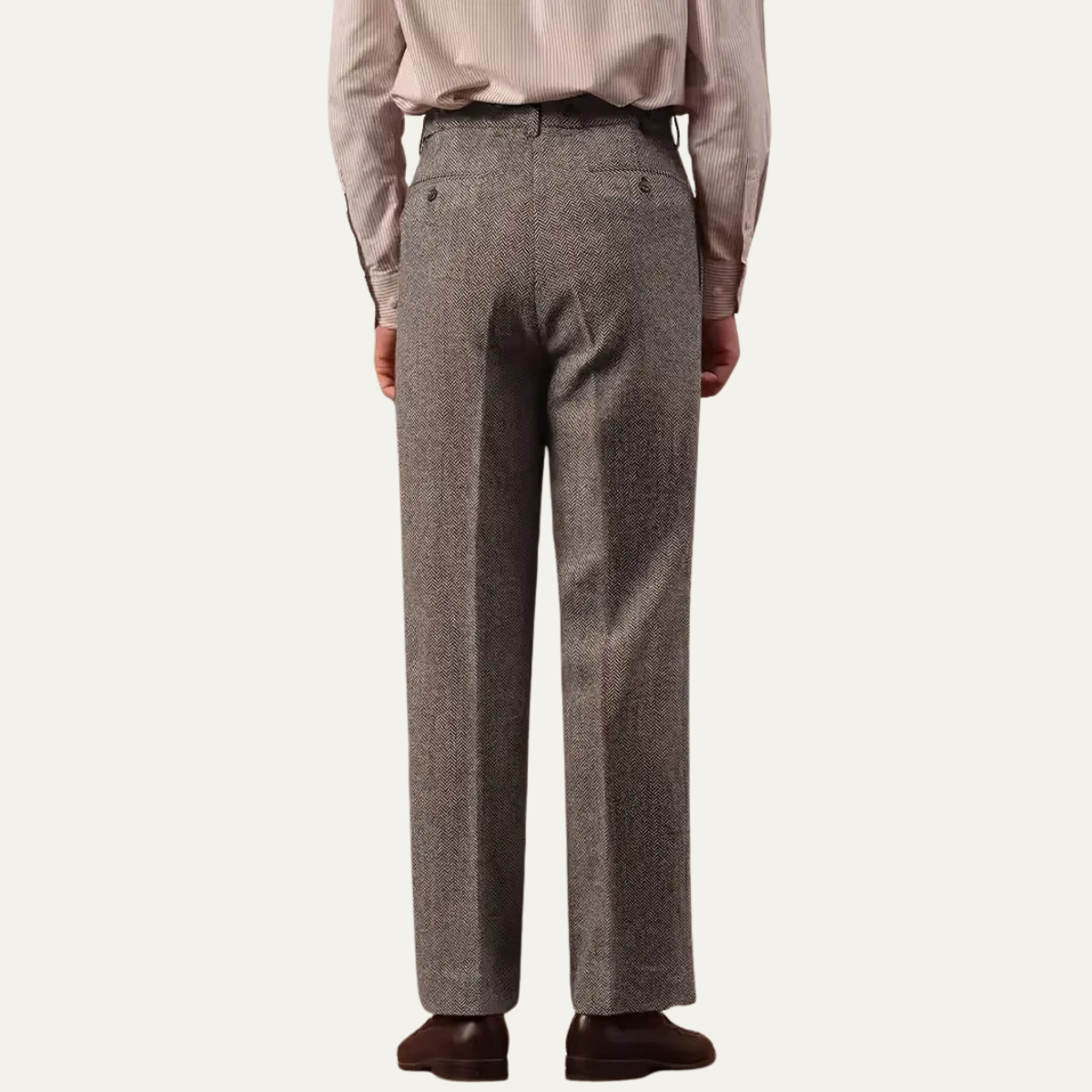 Men's High Waist Pleated Dress Pants