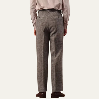 Men's High Waist Pleated Dress Pants