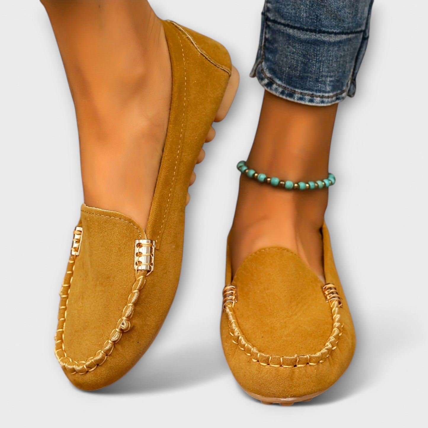 Women's Moccasin Loafers Stitched