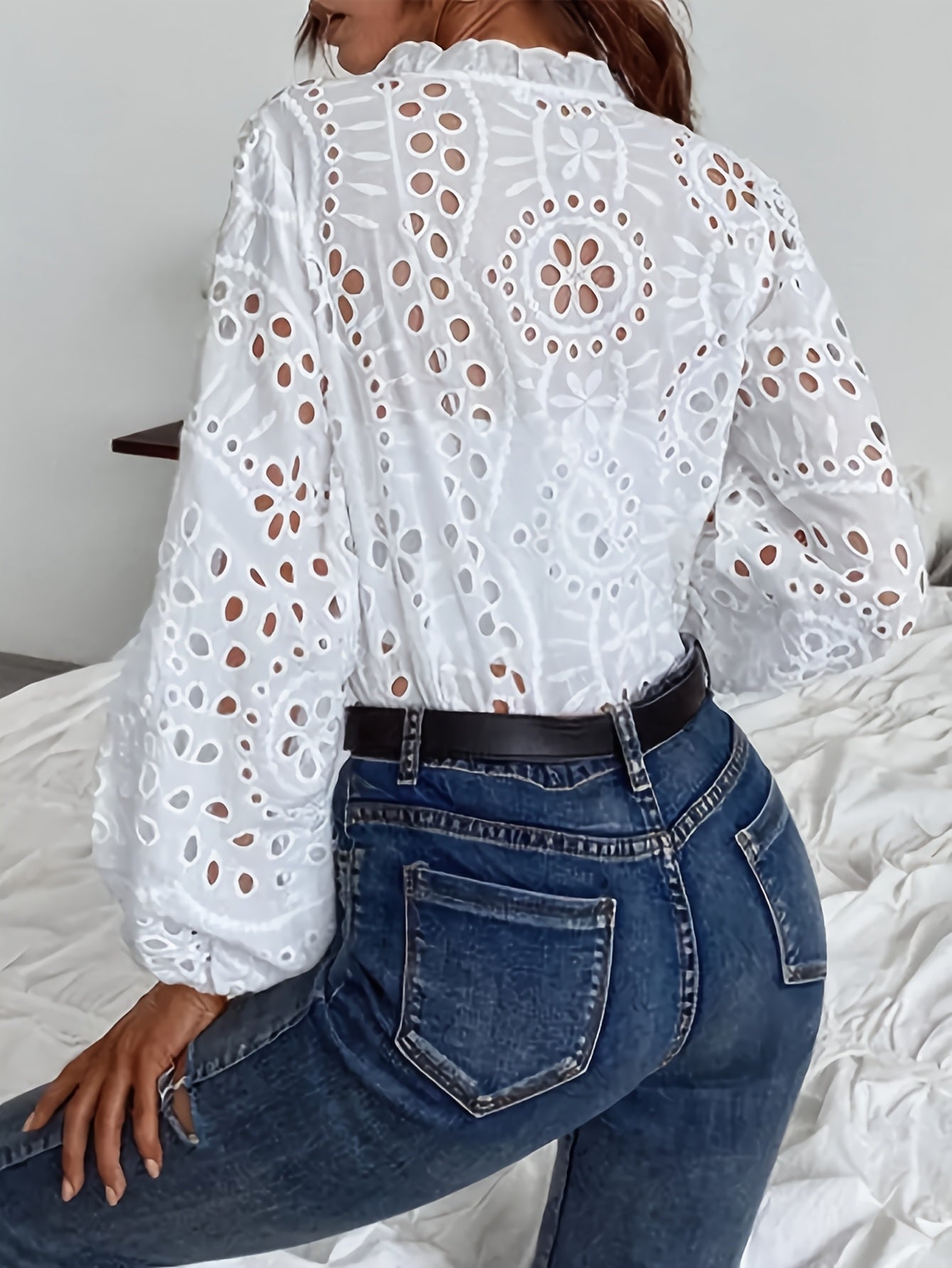 Women's Pretty Floral Button Blouse