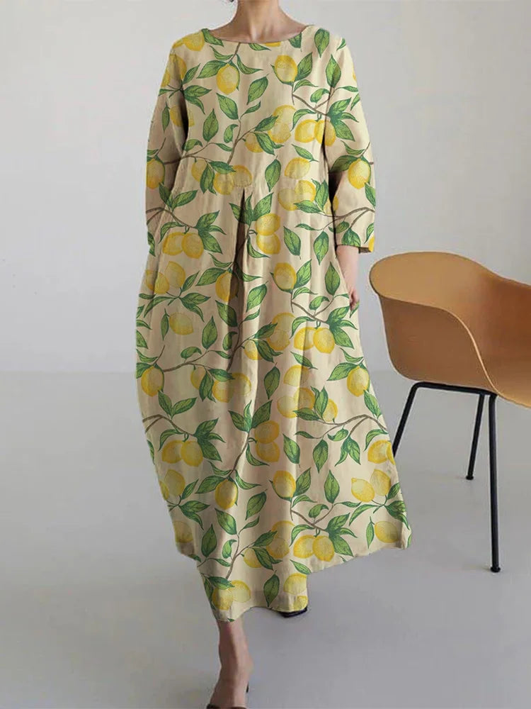 Summer Floral Midi Dress with Lightweight Comfort Style - VibreMode