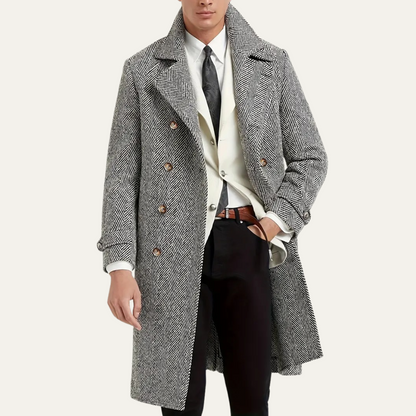 Men's Wool Blend Double Breasted Coat