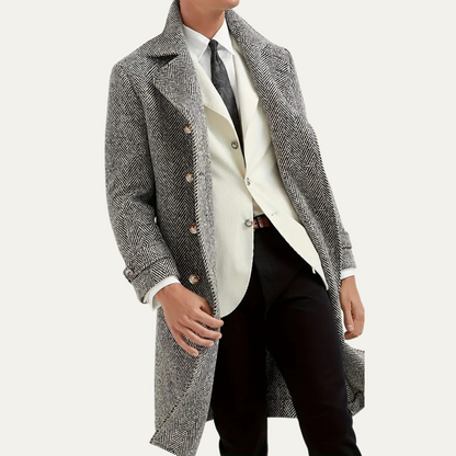 Men's Wool Blend Double Breasted Coat