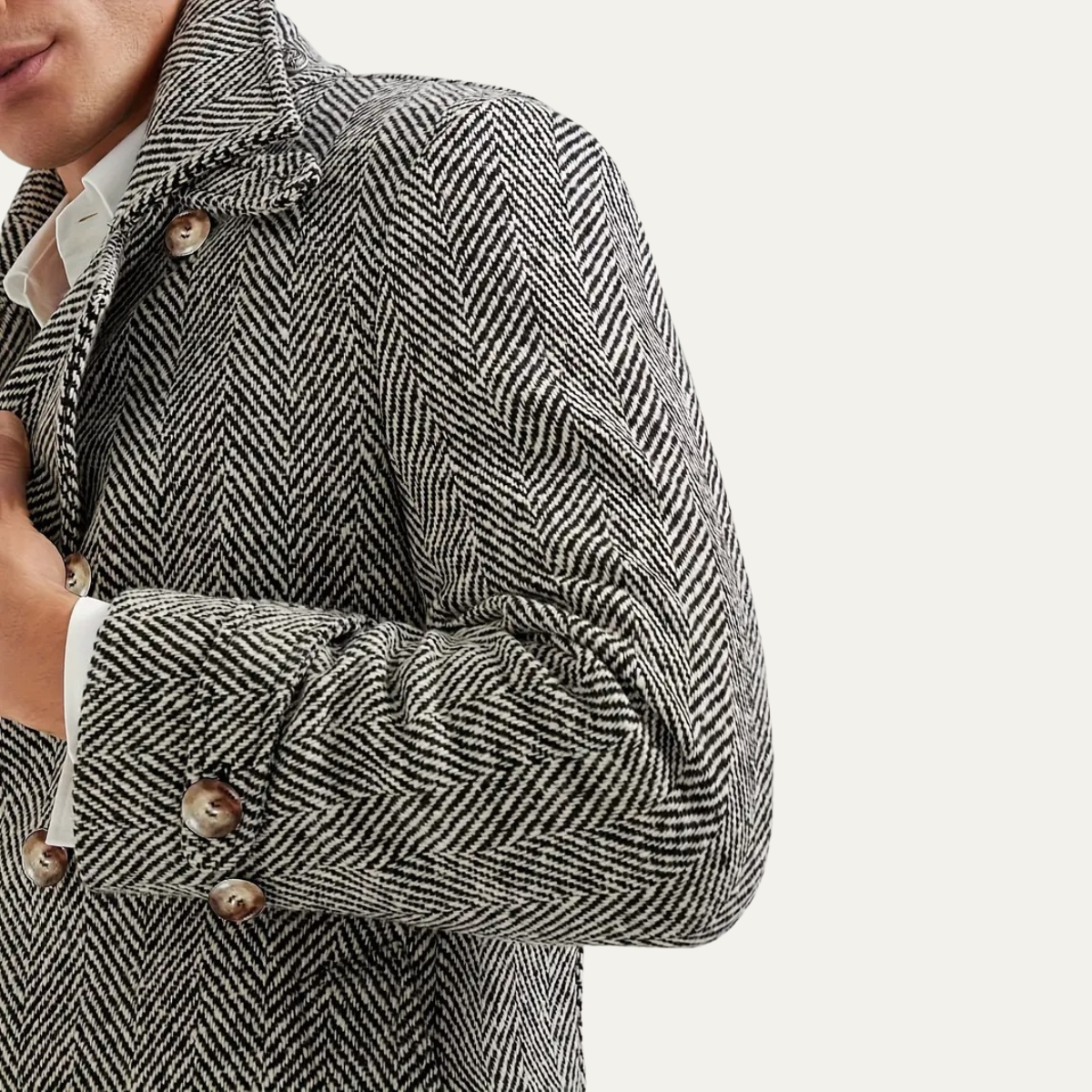 Men's Wool Blend Double Breasted Coat
