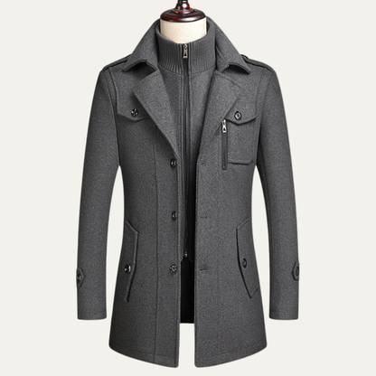 Ellendale Men's Wool Blend Long Overcoat