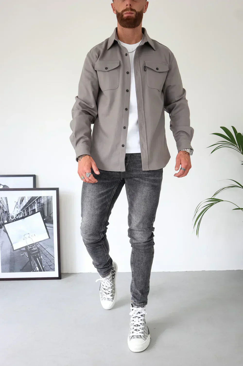 Casual Men's Spring Button Jacket Shirt