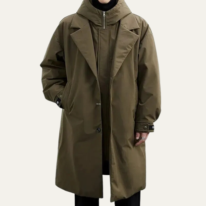 Men's Waterproof Hooded Parka Warm Long Coat