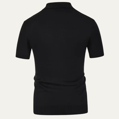 Amarone Men's Polo Shirt Contrast Pattern Knit