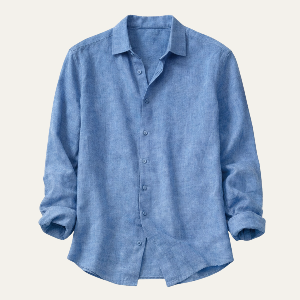 Alderhill Men's Linen Cotton Shirt Turn Down Collar - VibreMode