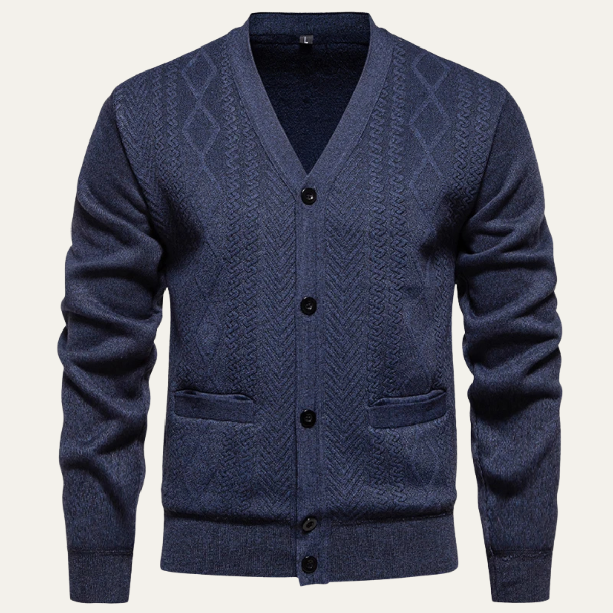 Murano Men's Slim Fit V-Neck Knitted Sweater