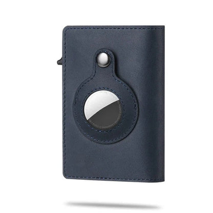 Apple Leather Wallet Tracker