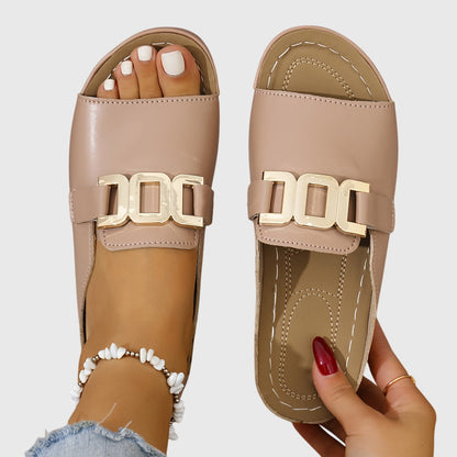 Comfortable Women's Buckle Flat Sandals