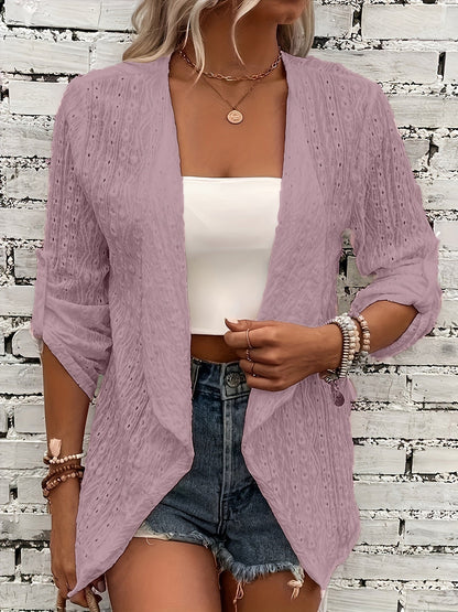 Women's Relaxed Fit Crochet Cardigan