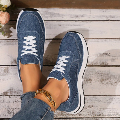 Women's Orthopedic Sneakers Denim Blue