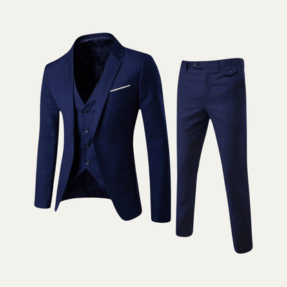 Men's 3 Piece Suit Set Wool Blazer Waistcoat Trousers