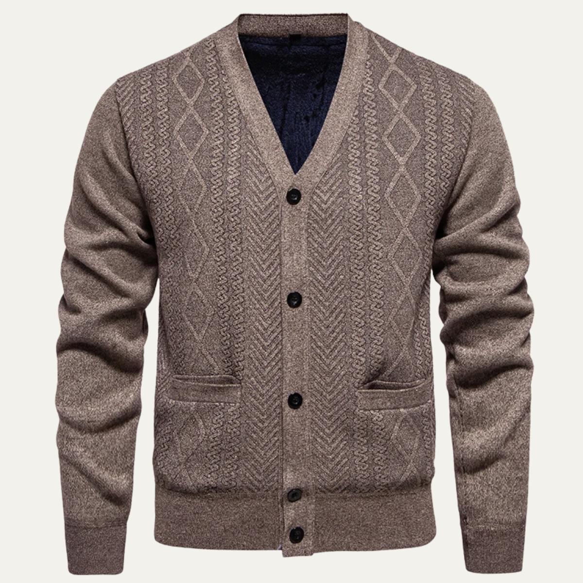 Murano Men's Slim Fit V-Neck Knitted Sweater - VibreMode