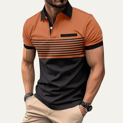 Men's Slim Fit Striped Polo Shirt