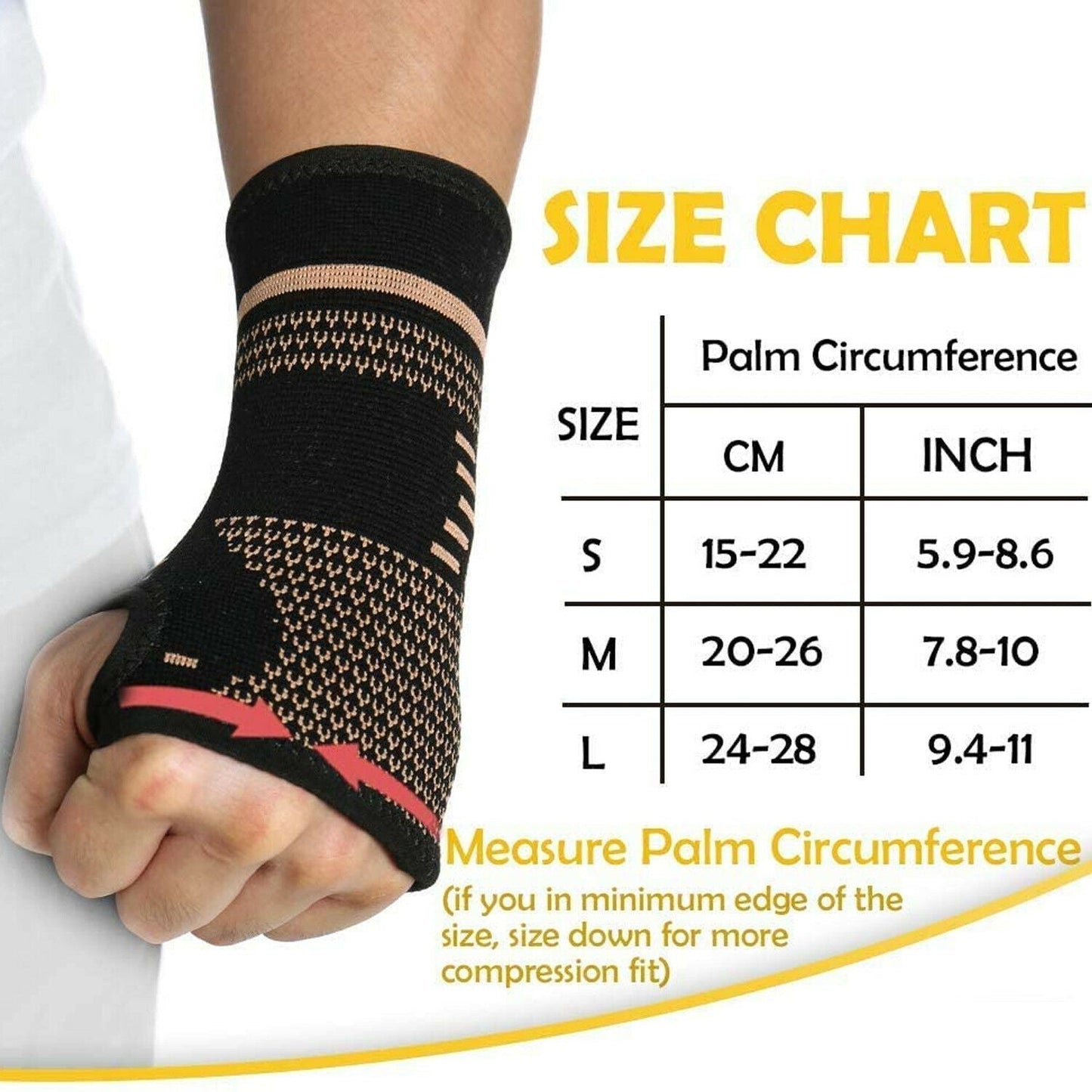VibreMode Wrist Compression Sleeve For Injury Support
