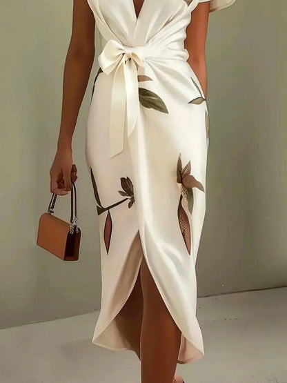 Women's Fit And Flare Dress Defined Waistline